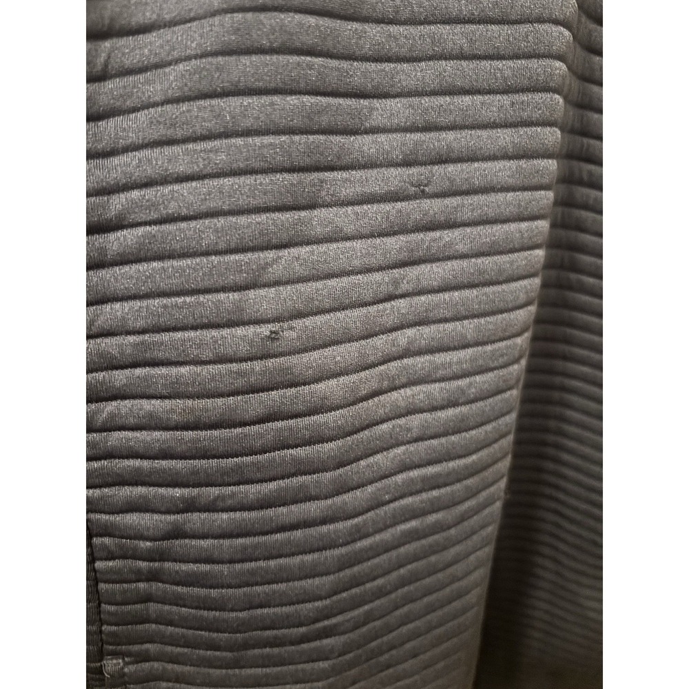 Gerry Mens Quilted Snap Neck Pullover Navy Blue Ribbed Fleece Jacket XL - Picture 4 of 5
